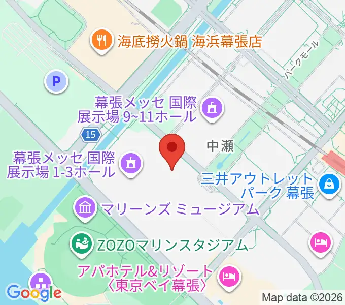 幕張イベントホールの地図