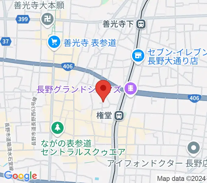 長野ロズベリーカフェの地図