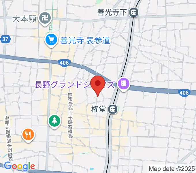 長野ロズベリーカフェの地図