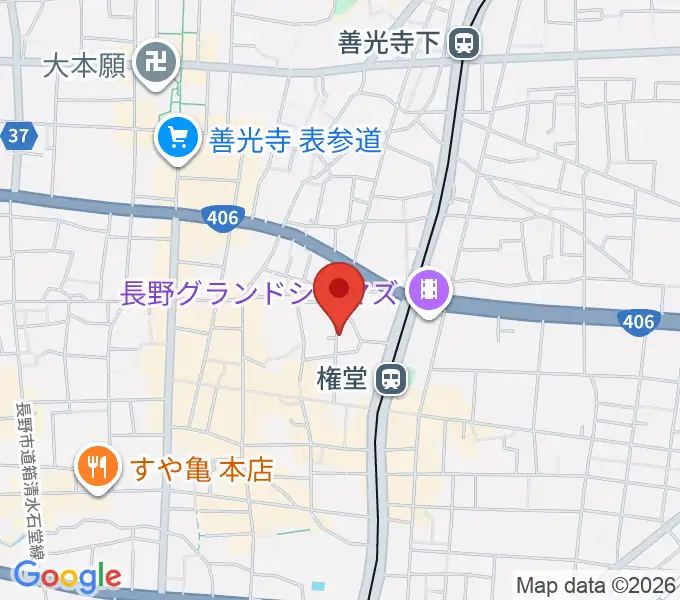 長野ロズベリーカフェの地図