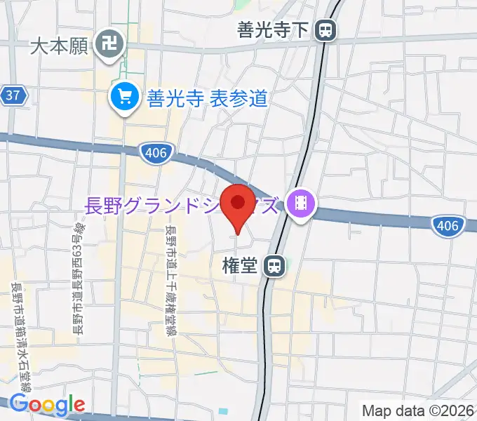 長野ロズベリーカフェの地図