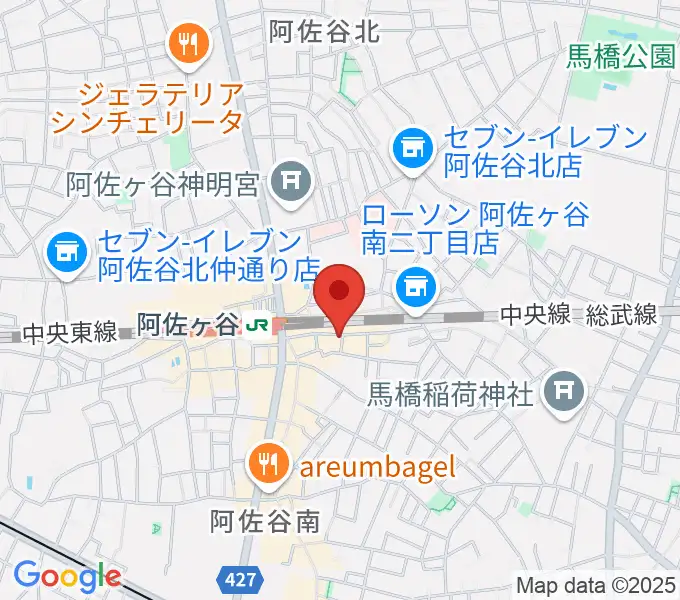 阿佐ヶ谷ハーネスの地図