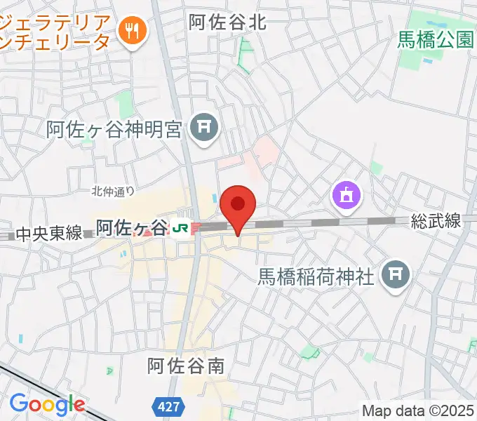 阿佐ヶ谷ハーネスの地図