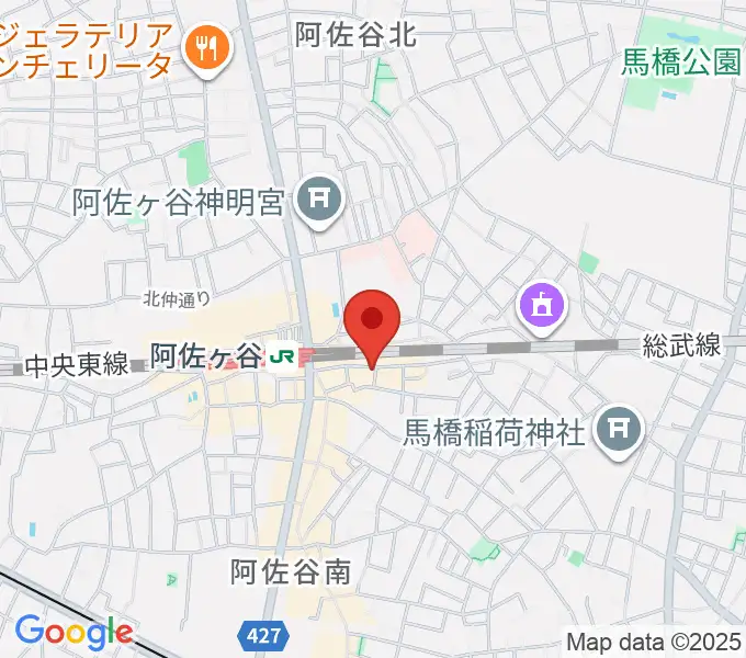 阿佐ヶ谷ハーネスの地図