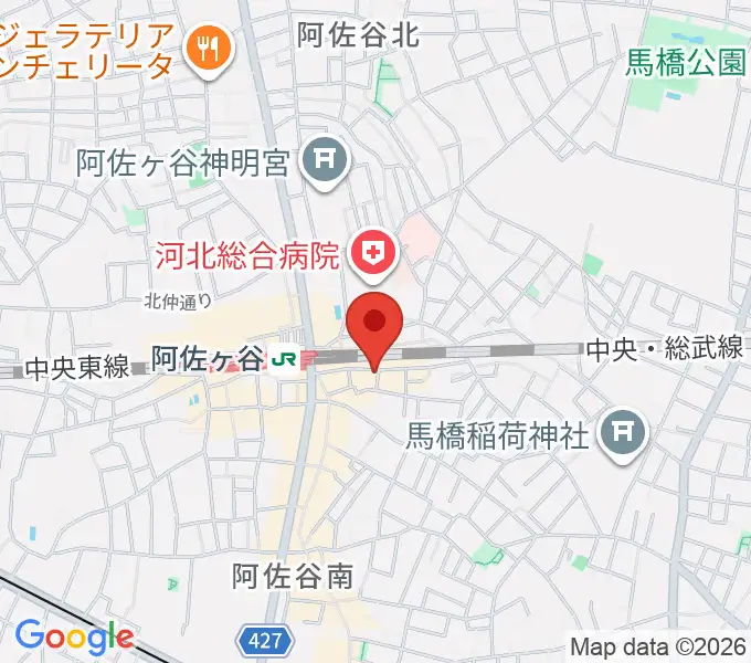 阿佐ヶ谷ハーネスの地図