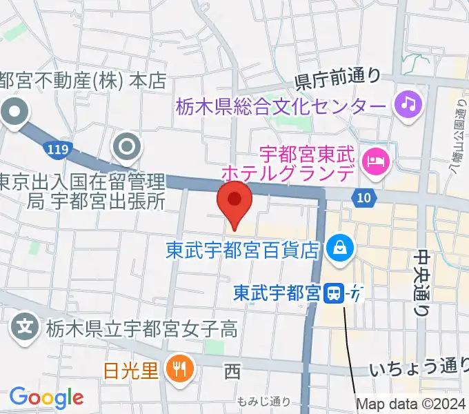 宇都宮HELLO DOLLYの地図