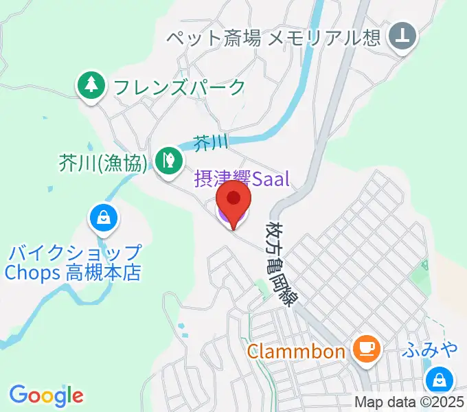 摂津響Saalの地図