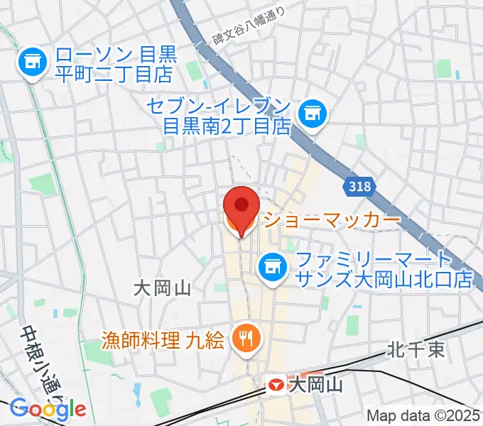 スクランブルスタジオ大岡山の地図