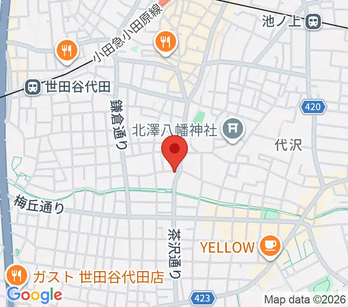 スクランブルズ代沢スタジオの地図