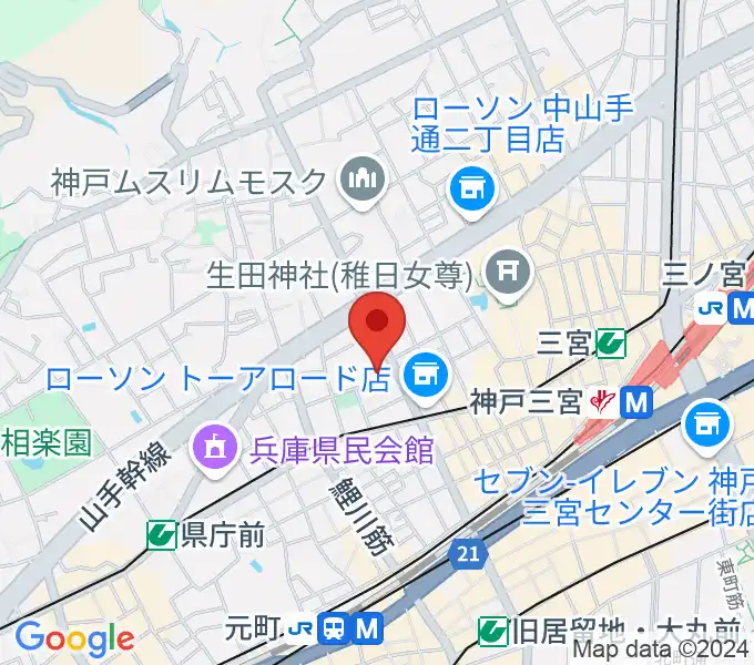 神戸三宮スタジオキキの地図