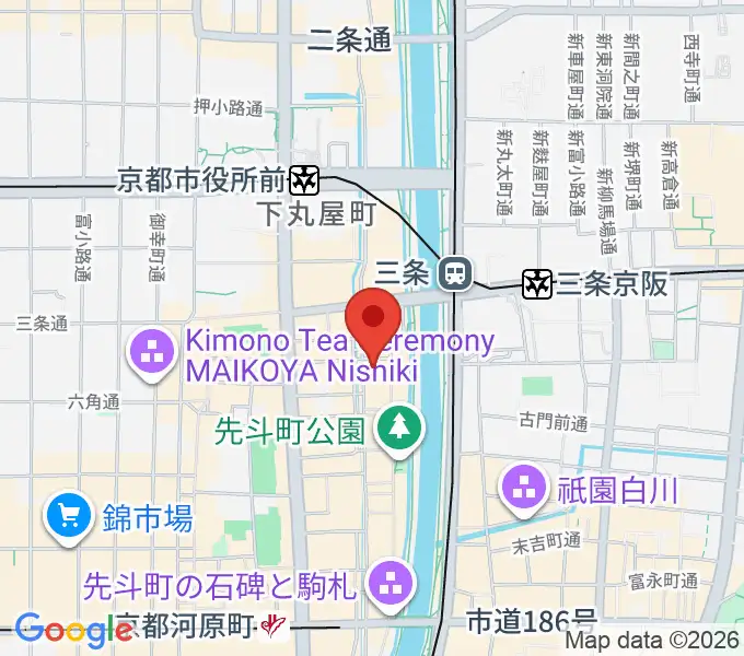 キツネ京都の地図