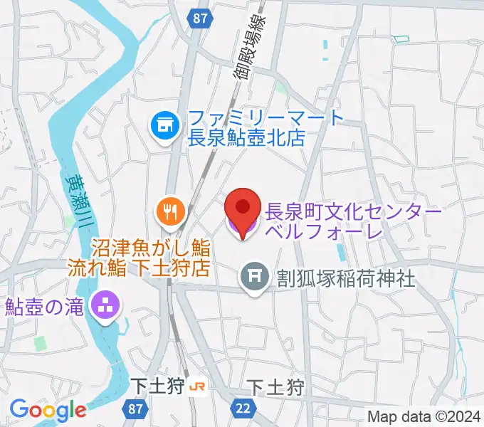 長泉町文化センター ベルフォーレの地図