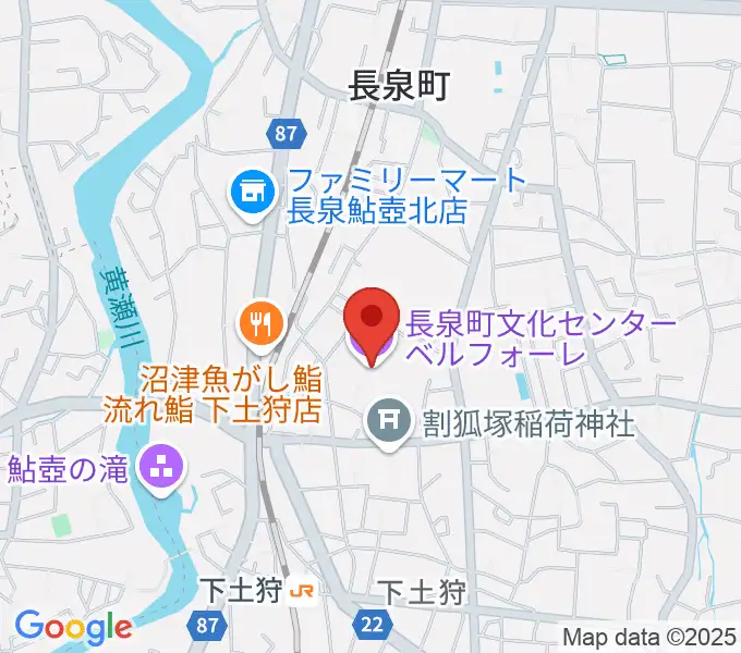 長泉町文化センター ベルフォーレの地図