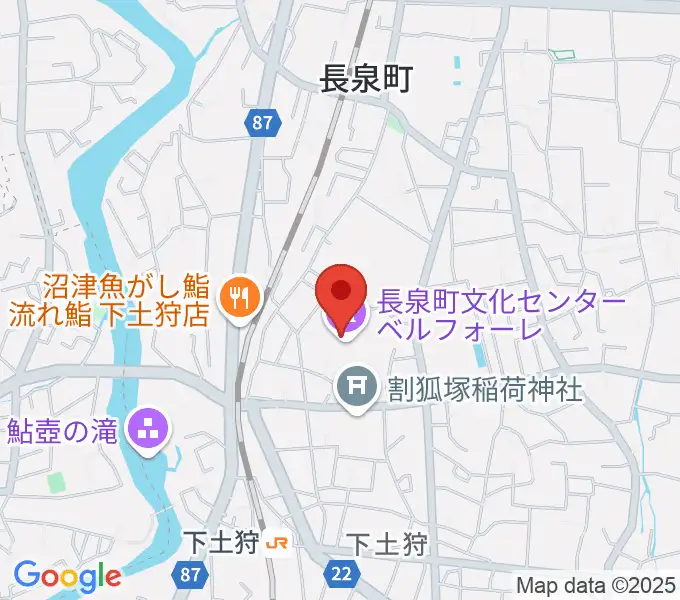 長泉町文化センター ベルフォーレの地図