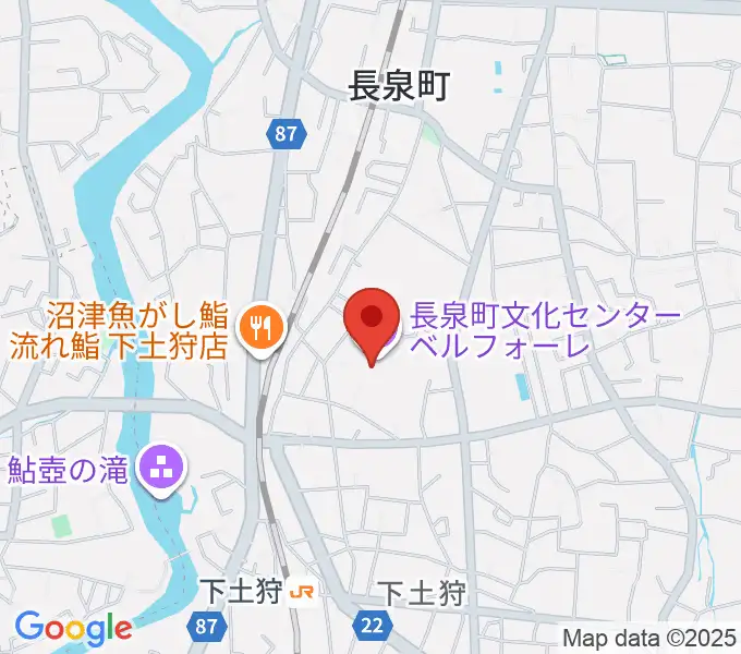 長泉町文化センター ベルフォーレの地図