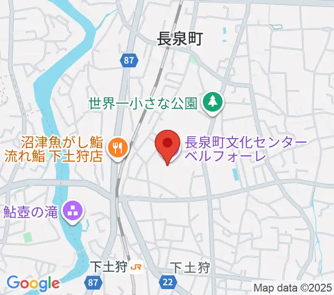 長泉町文化センター ベルフォーレの地図