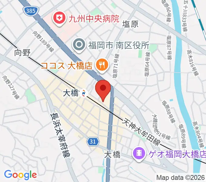 大橋ゴルビーの地図