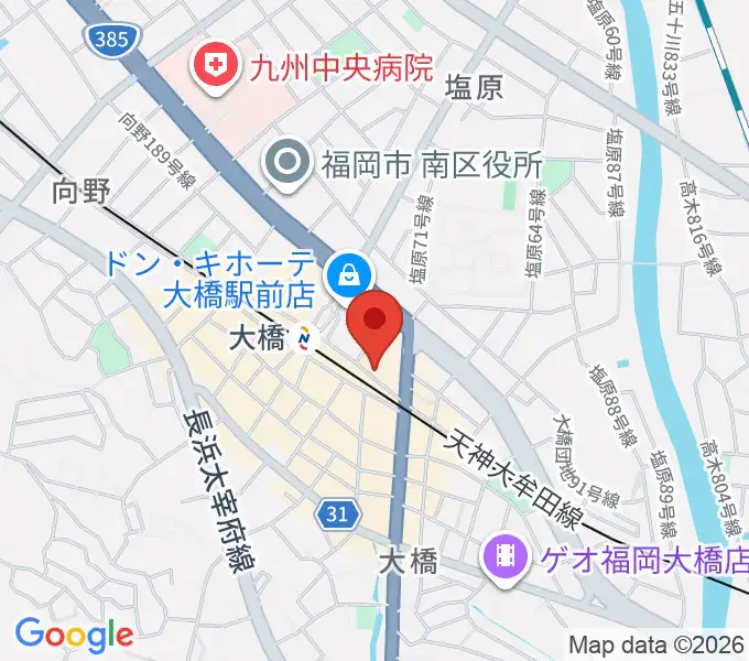 大橋ゴルビーの地図