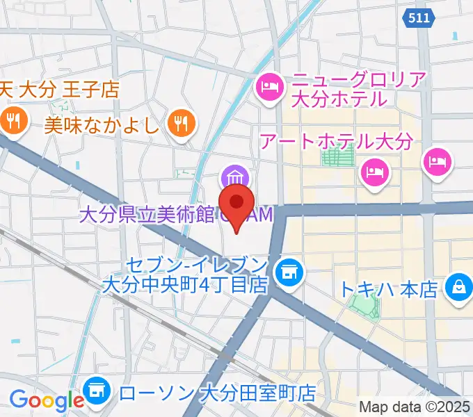 いいちこ総合文化センター練習室の地図