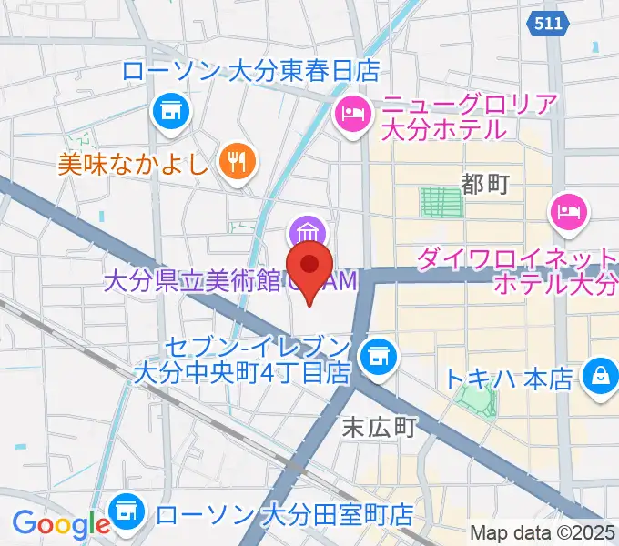 いいちこ総合文化センター練習室の地図