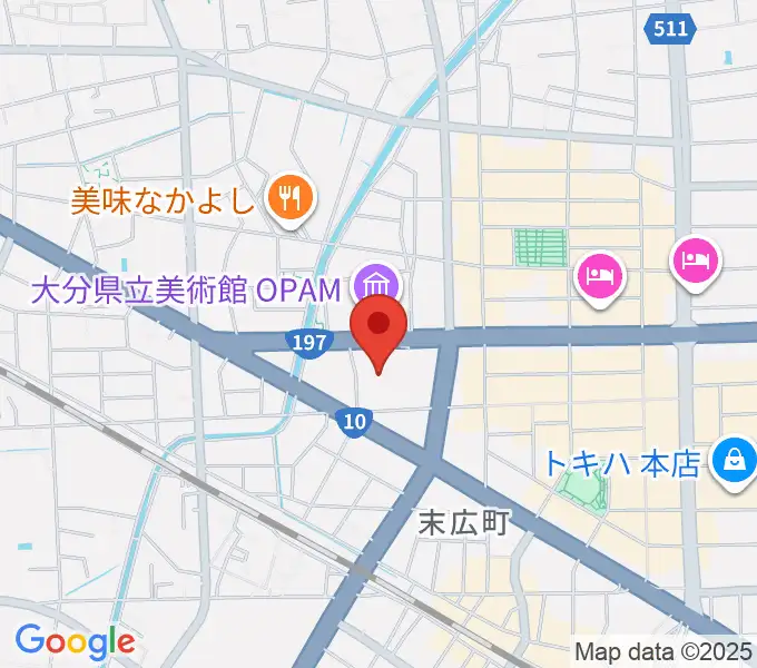 いいちこ総合文化センター練習室の地図