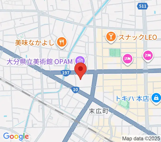 いいちこ総合文化センター練習室の地図