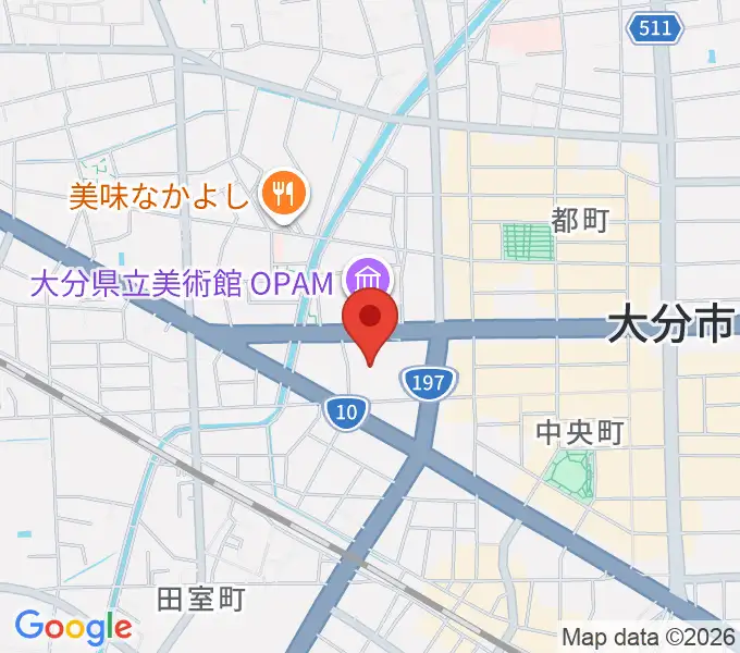 いいちこ総合文化センター練習室の地図