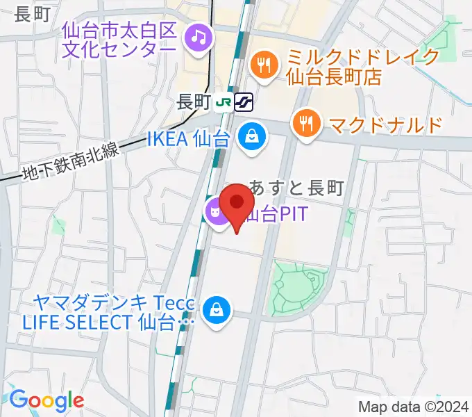 仙台PITの地図