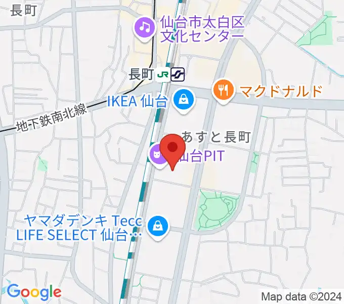 仙台PITの地図