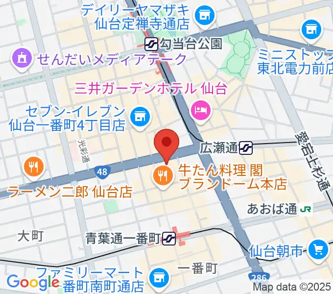 仙台クラブジャンクボックス[仙台フォーラスB2]の地図