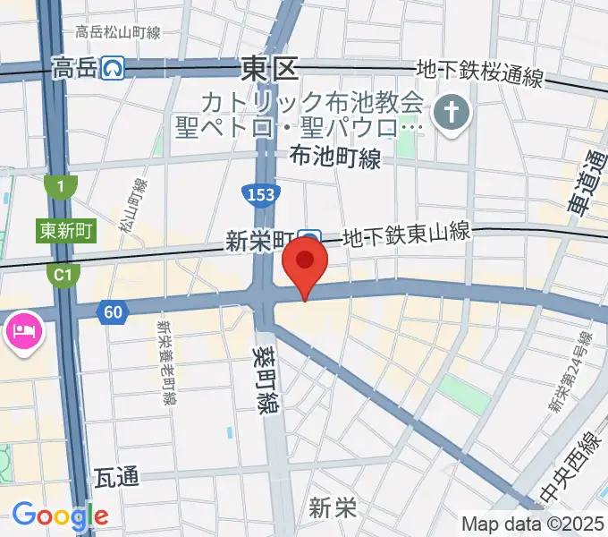 名古屋スペードボックス・ハートランドの地図