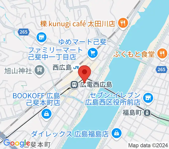 西広島ウッドストックの地図