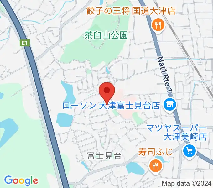 古矢ピアノ教室の地図