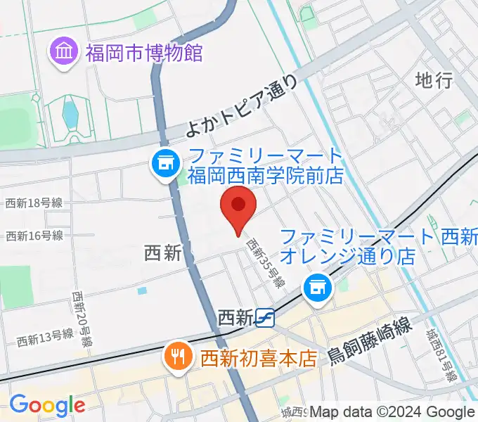 西南コミュニティーセンターの地図