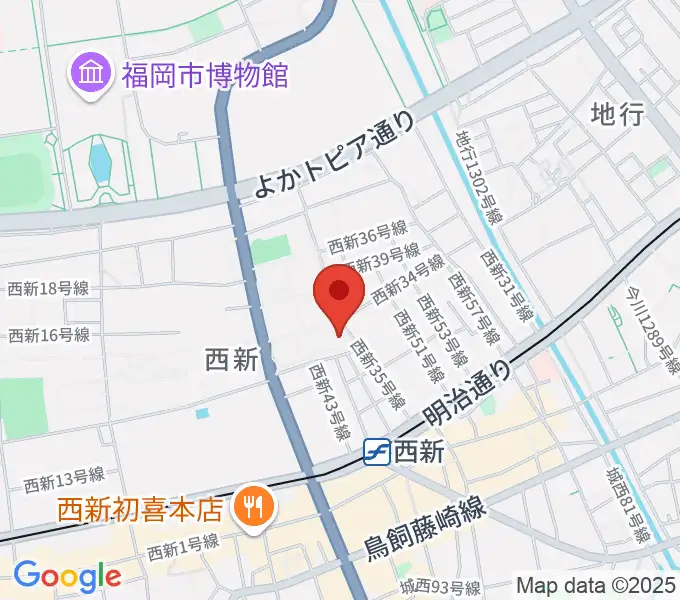 西南コミュニティーセンターの地図