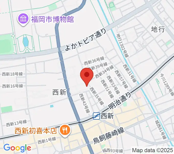 西南コミュニティーセンターの地図