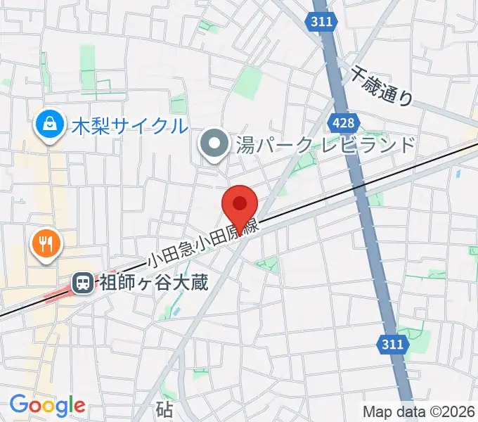 サウンド・シティ世田谷の地図