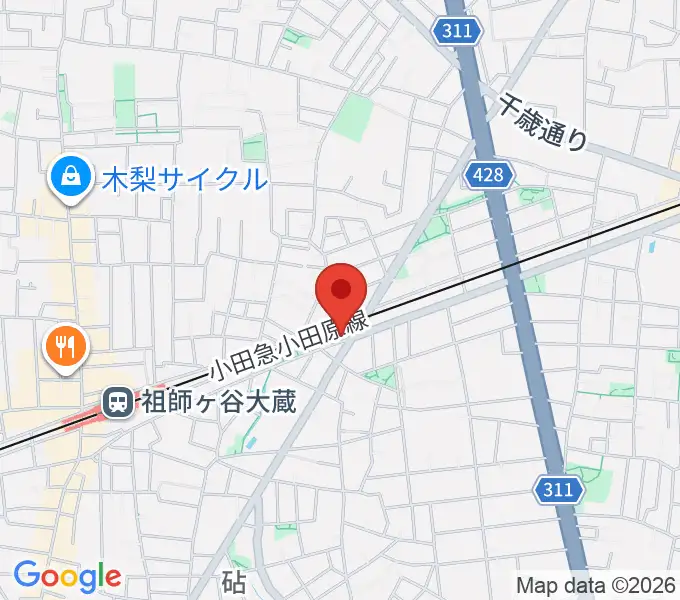 サウンド・シティ世田谷の地図