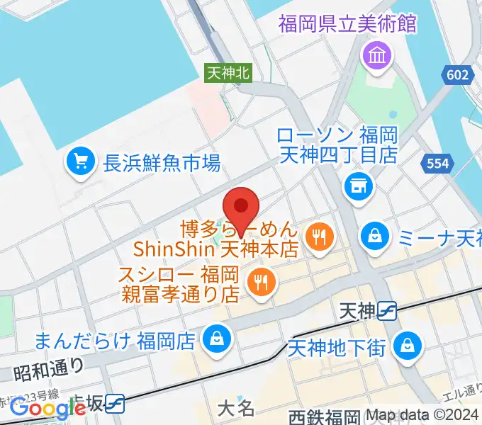 福岡ファイブペニーズの地図