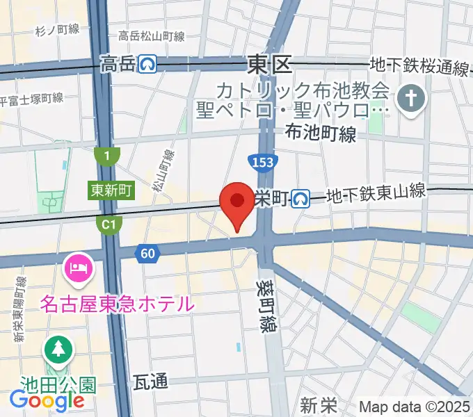 名古屋新栄sunset BLUEの地図