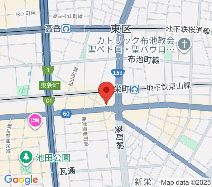 名古屋新栄sunset BLUEの地図
