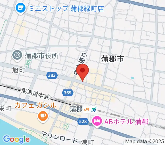 蒲郡バズハウスの地図