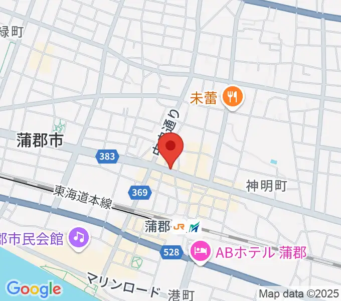 蒲郡バズハウスの地図