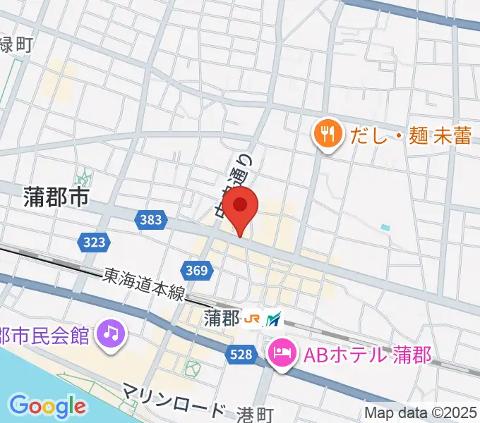 蒲郡バズハウスの地図