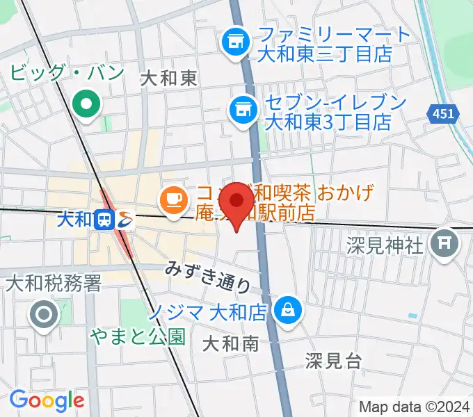 やまと芸術文化ホールの地図