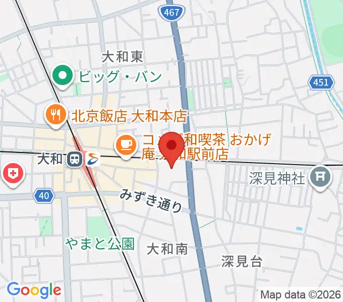 やまと芸術文化ホールの地図