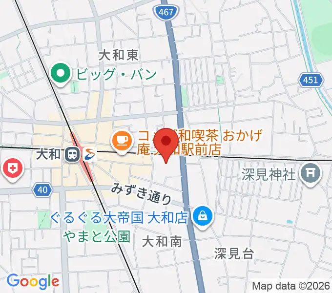 やまと芸術文化ホールの地図