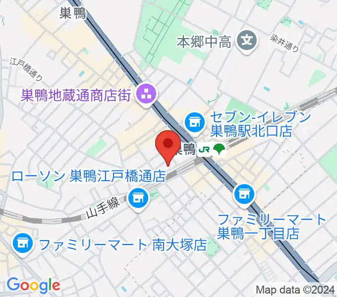 巣鴨Moonglowの地図