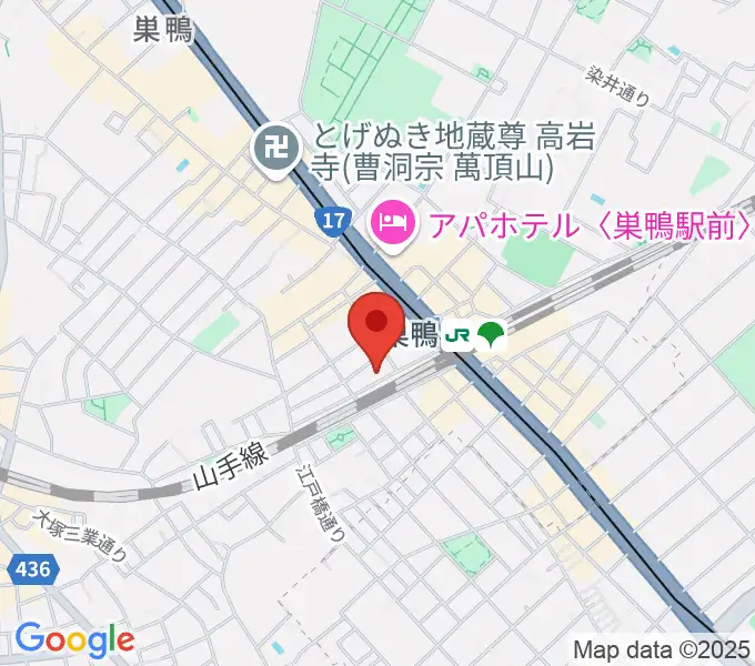 巣鴨Moonglowの地図