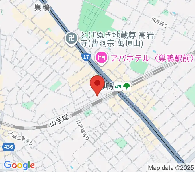 巣鴨Moonglowの地図